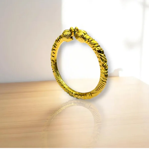 Pearl Lined Gold Cover Bronze Bangles - Image 2