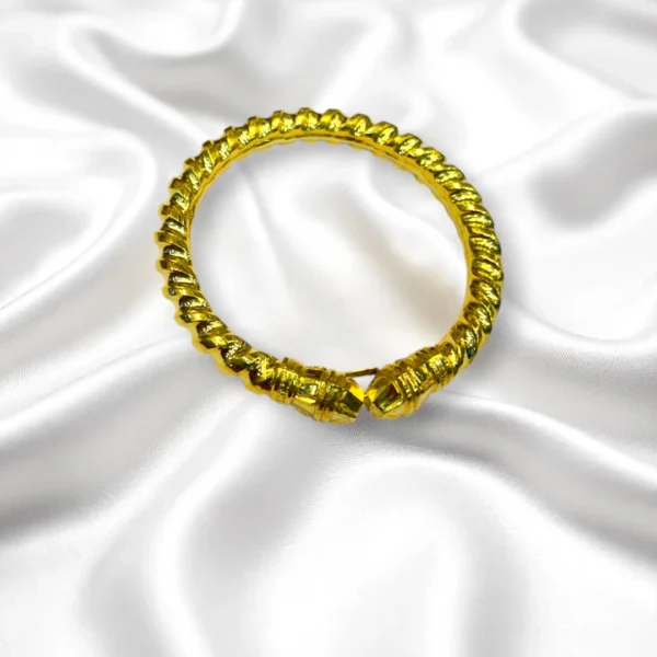 Beehive Pattern Gold Cover Bronze Bangles - Image 4