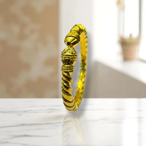 Beehive Pattern Gold Cover Bronze Bangles - Image 3