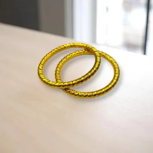 Feather Touch Gold Cover Bronze Bangles