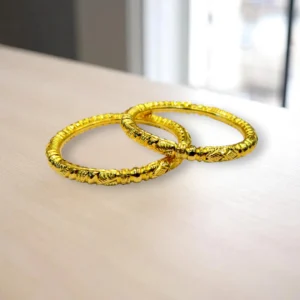 Double Twist Gold Cover Bronze Bangles