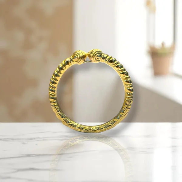Mini Bell Edge Gold Cover Bronze Bangles - Image 2