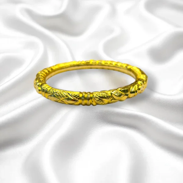 Paisley Pattern Gold Cover Bronze Bangles - Image 3