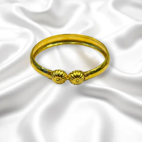 Hammered Circle Gold Cover Bronze Bangles - Image 2