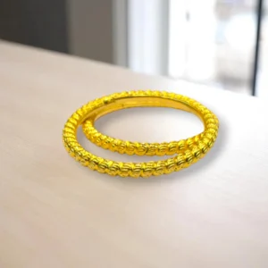 Slender Stack Gold Cover Bronze Bangles