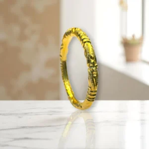 Designer Cut Openable Gold Cover Bronze Kada