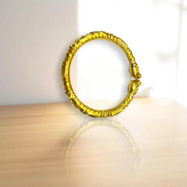 Net Weave Gold Cover Bronze Bangles