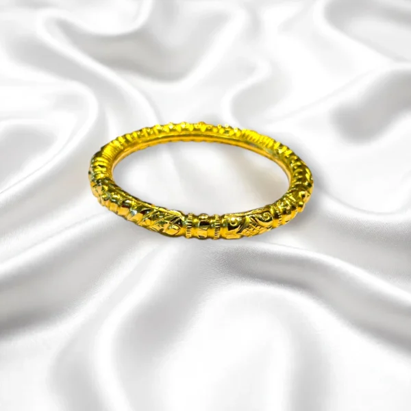 Glossy Dome Gold Cover Bronze Bangles - Image 4