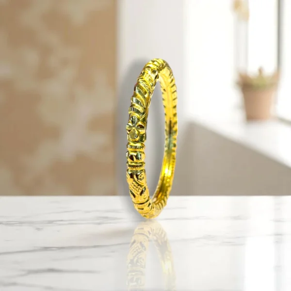 Glossy Dome Gold Cover Bronze Bangles - Image 3