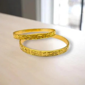 Delicate Filigree Open Gold Cover Bangles