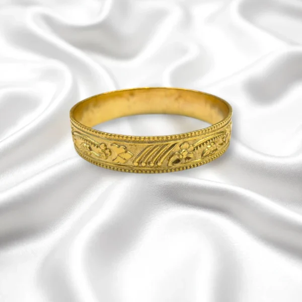 Bubble Motif Gold Cover Bronze Bangles - Image 3