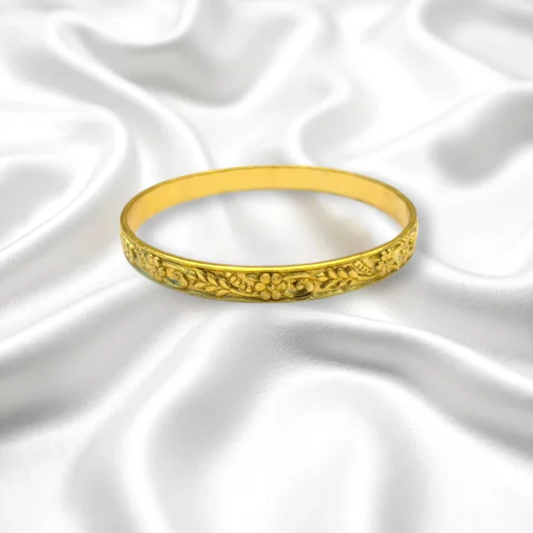 Antique Border Line Gold Cover Bronze Bangles - Image 3