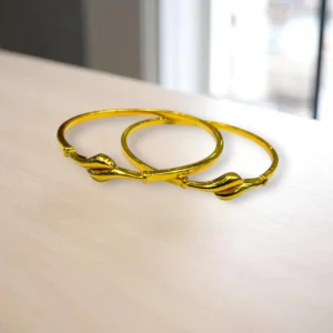 Rope Twist Gold Cover Bronze Bangles