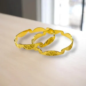 Sun-Moon Fusion Gold Cover Bronze Bangles
