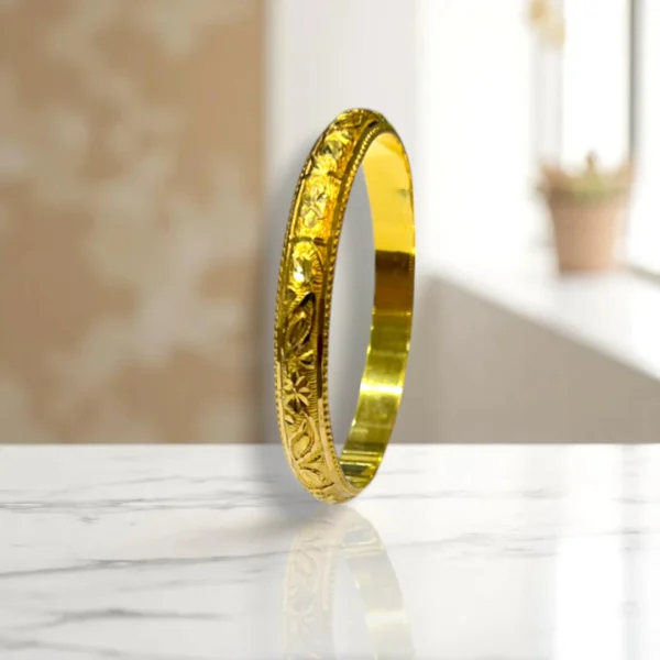 Glossy Dome Gold Cover Bronze Bangles - Image 2