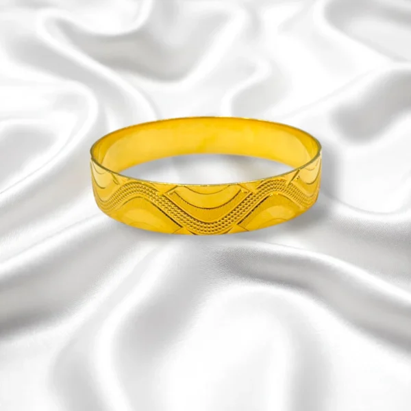 Antique Border Line Gold Cover Bronze Bangles - Image 3
