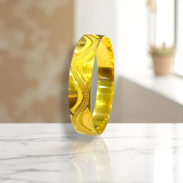 Antique Border Line Gold Cover Bronze Bangles - Image 2