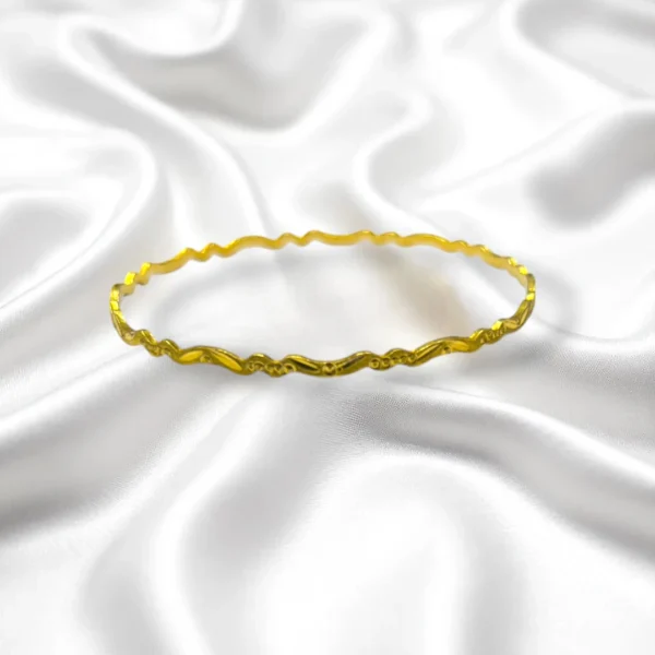 Rope Twist Gold Cover Bronze Bangles - Image 3