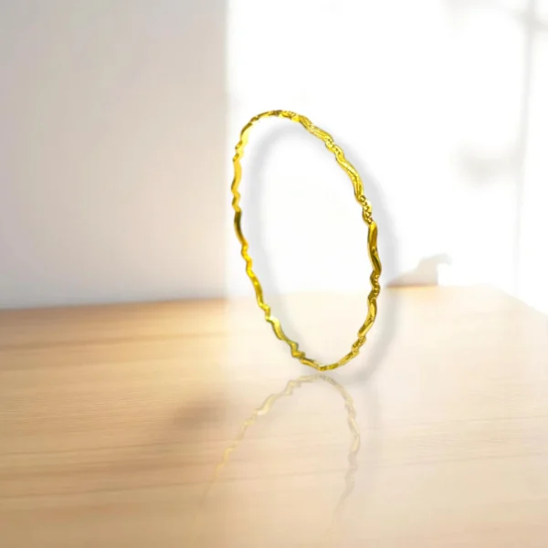 Rope Twist Gold Cover Bronze Bangles - Image 2