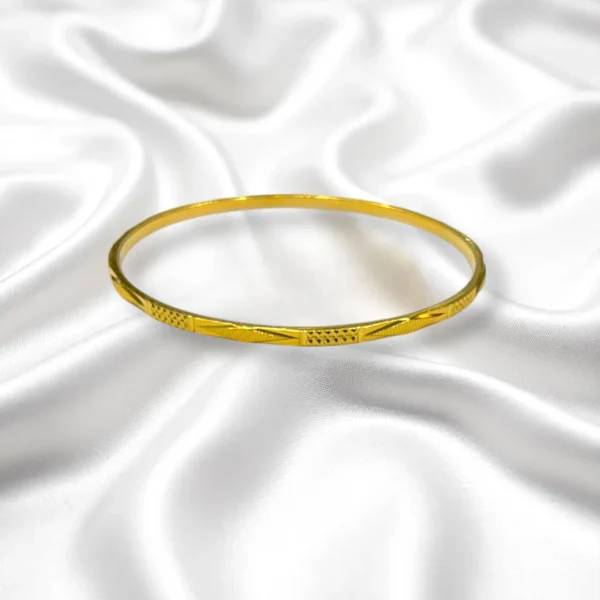 Gloss Thread Gold Cover Bronze Bangles - Image 2