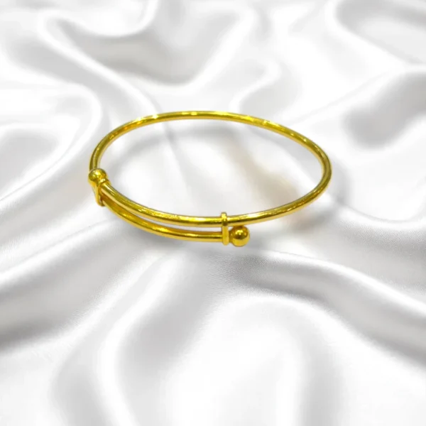Dotted Band Gold Cover Bronze Bangles