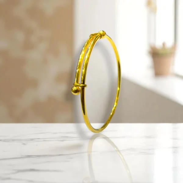 Dotted Band Gold Cover Bronze Bangles - Image 2