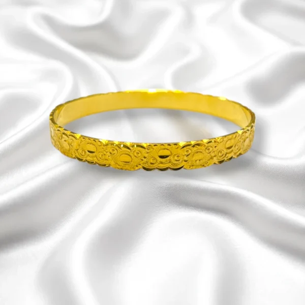 Spiral Lattice Gold Cover Bronze Bangles - Image 3