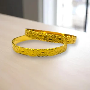 Spiral Lattice Gold Cover Bronze Bangles