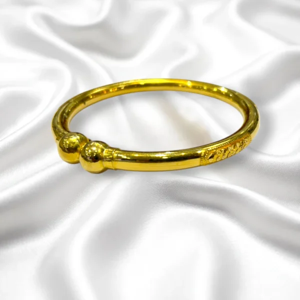 Drop Cut Gold Cover Bronze Bangles - Image 3