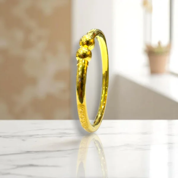 Drop Cut Gold Cover Bronze Bangles - Image 2