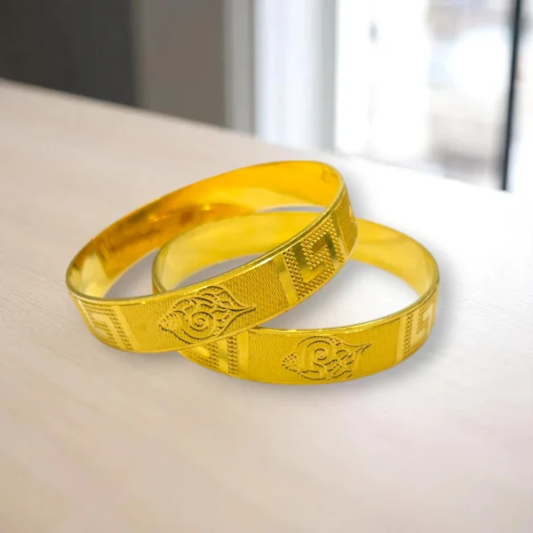 Royal Grid Gold Cover Bronze Kada