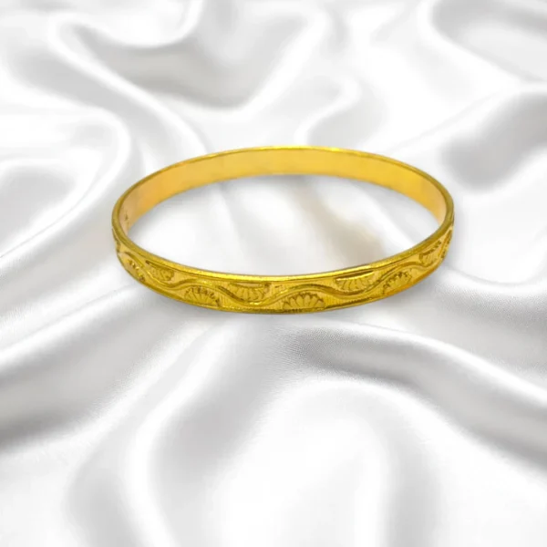 Hammered Circle Gold Cover Bronze Bangles - Image 3
