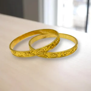 Mango Design Gold Cover Bronze Bangles