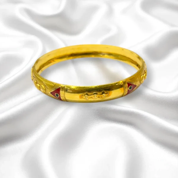 Slender Stack Gold Cover Bronze Bangles - Image 3