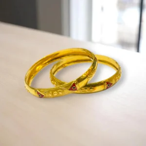 Slender Stack Gold Cover Bronze Bangles