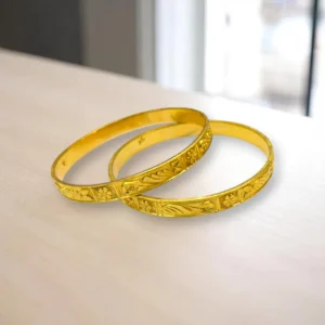 Peacock Eye Gold Cover Bronze Bangles
