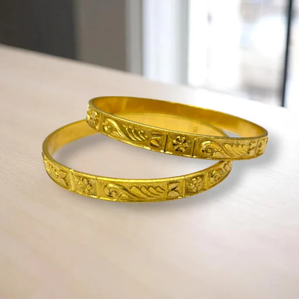 Adjustable Clip Lock Gold Cover Bangle