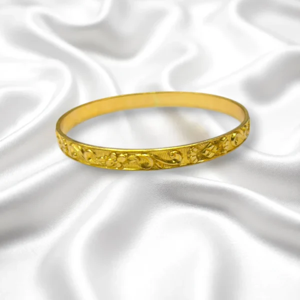 Bold Band Gold Cover Bronze Bangle - Image 3