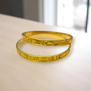 Coin Droplet Gold Cover Bronze Bangles