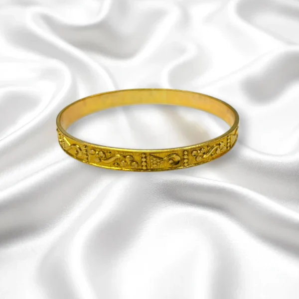 Mirror Dot Gold Cover Bronze Bangles - Image 3