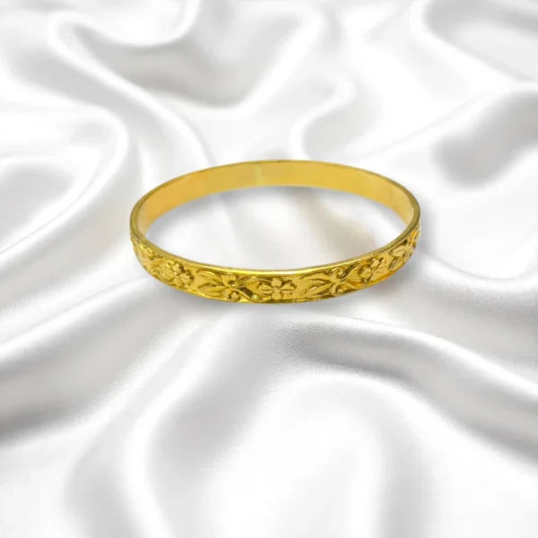Elephant Motif Gold Cover Bronze Bangles - Image 3