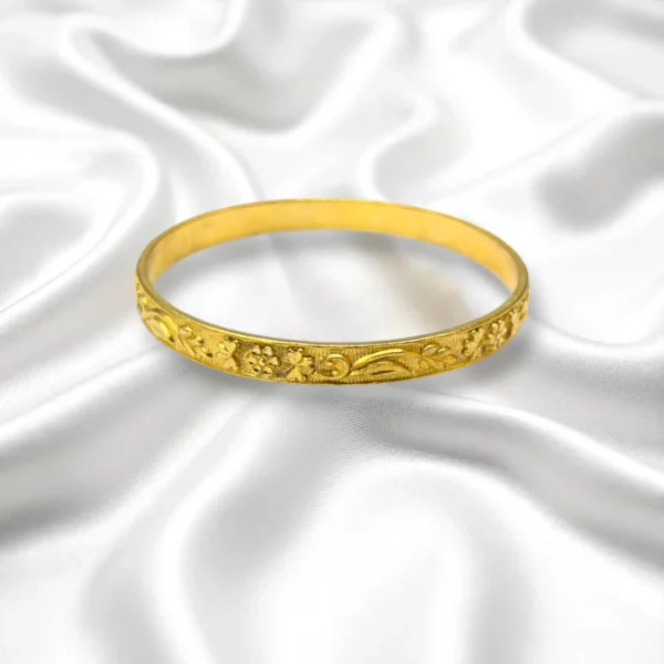 Beehive Pattern Gold Cover Bronze Bangles - Image 3