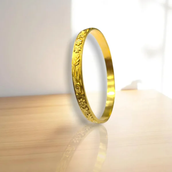 Beehive Pattern Gold Cover Bronze Bangles - Image 2