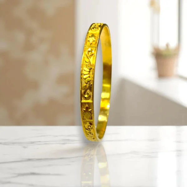 Feather Touch Gold Cover Bronze Bangles - Image 2