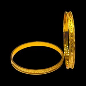 Elegant Twist 22KT Gold Churi Bangle