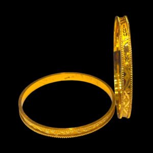Floral Grace 22KT Gold Churi Bangle