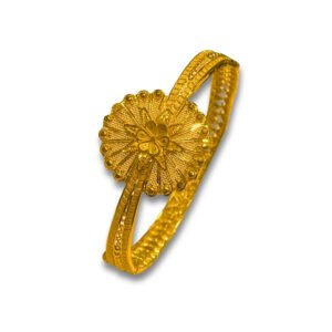 Antique Finish 22KT Gold Patla Bangle